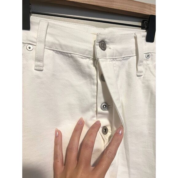 NWT Madewell Relaxed Denim Shorts in Tile White Women's Size 32 - Picture 10 of 14